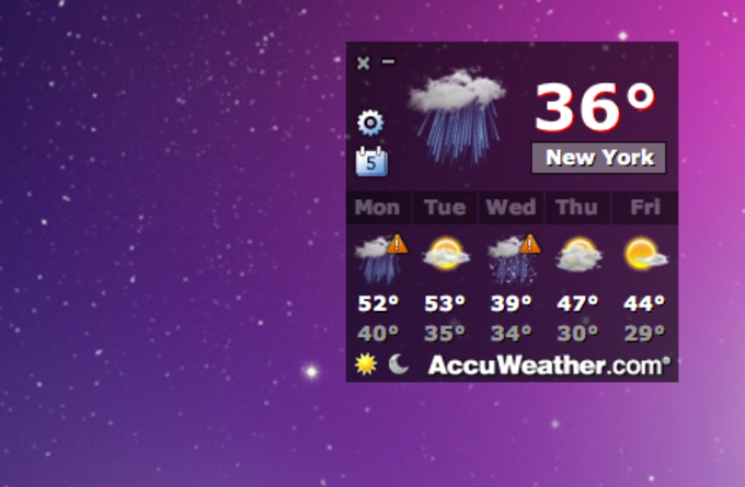 problems with weatherbug for mac