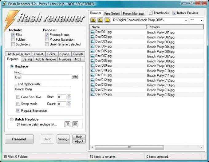 flash renamer