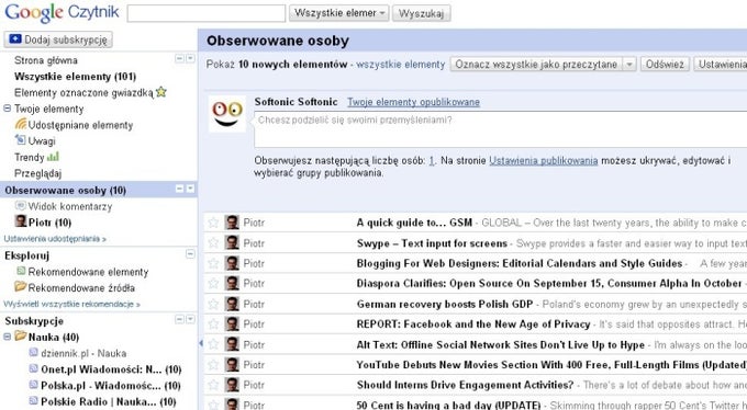 Google Reader Google Reader