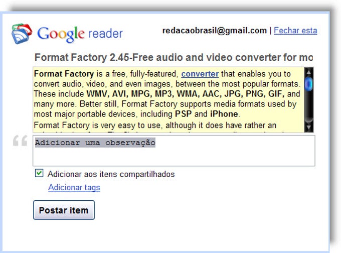 Google Reader Google Reader