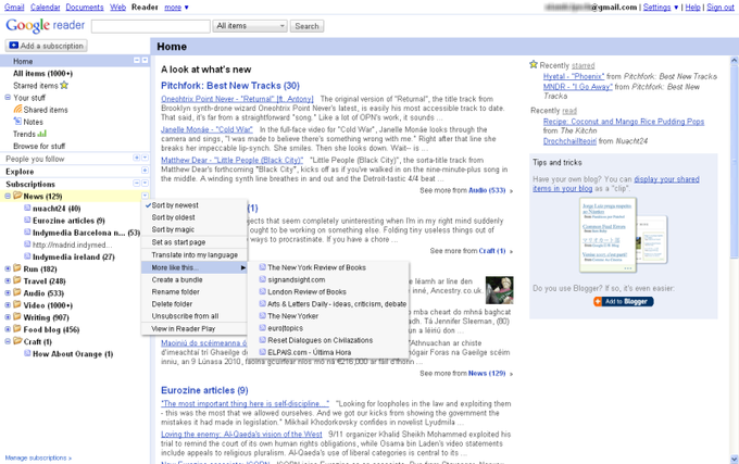 Google Reader Google Reader