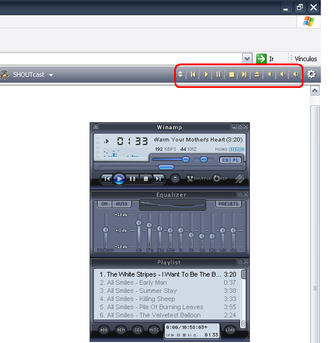 Winamp Toolbar