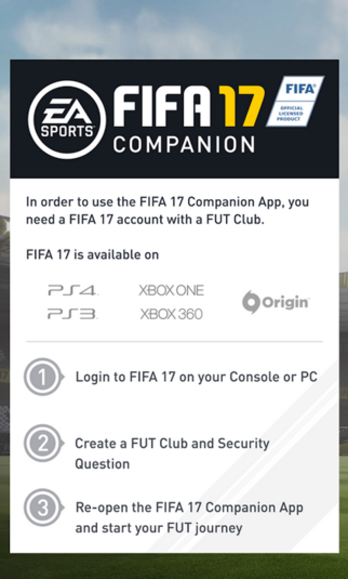 FIFA 17 Companion FIFA 17 Companion