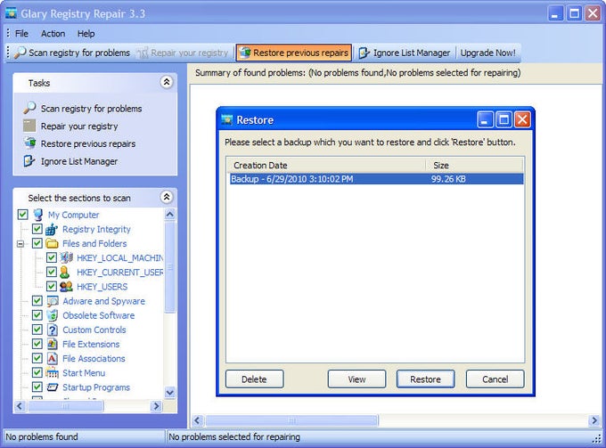 Glary Registry Repair Glary Registry Repair