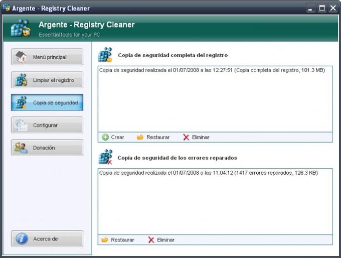 Argente - Registry Cleaner Argente - Registry Cleaner