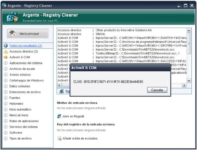 Argente - Registry Cleaner Argente - Registry Cleaner