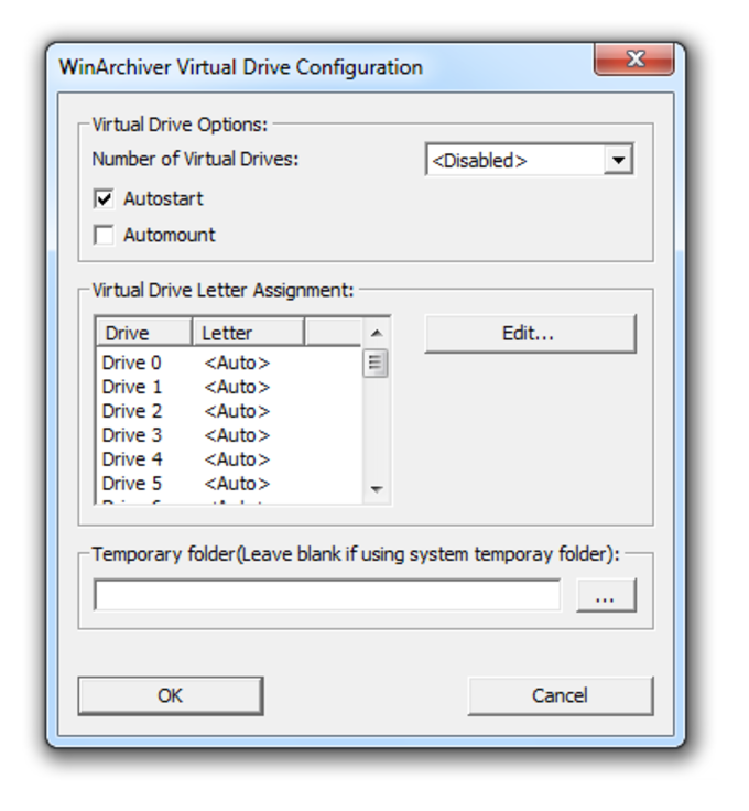 winarchiver virtual drive windows