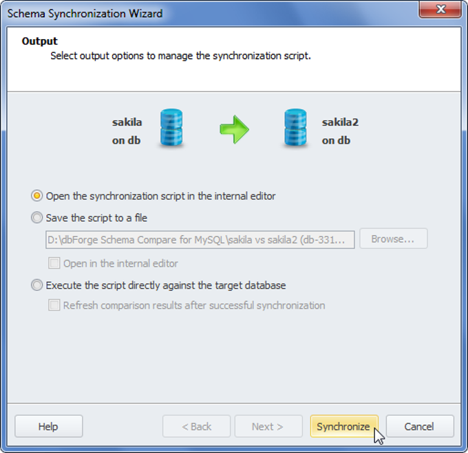 dbForge Schema Compare for MySQL dbForge Schema Compare for MySQL