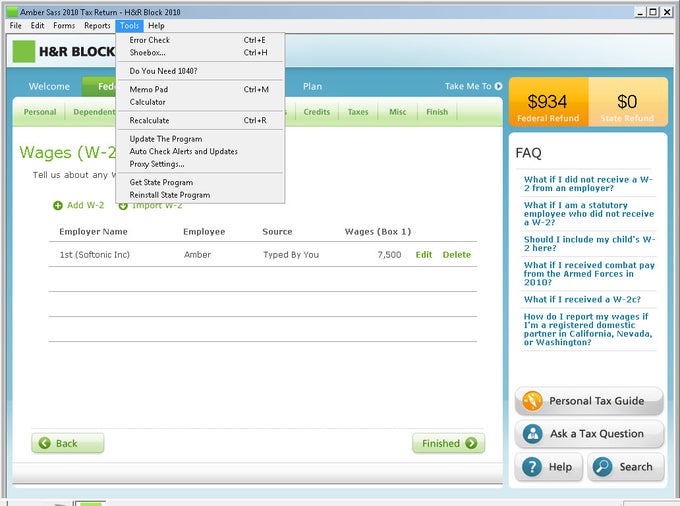 h r block calculator