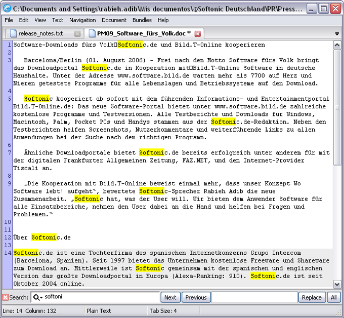 E texteditor download