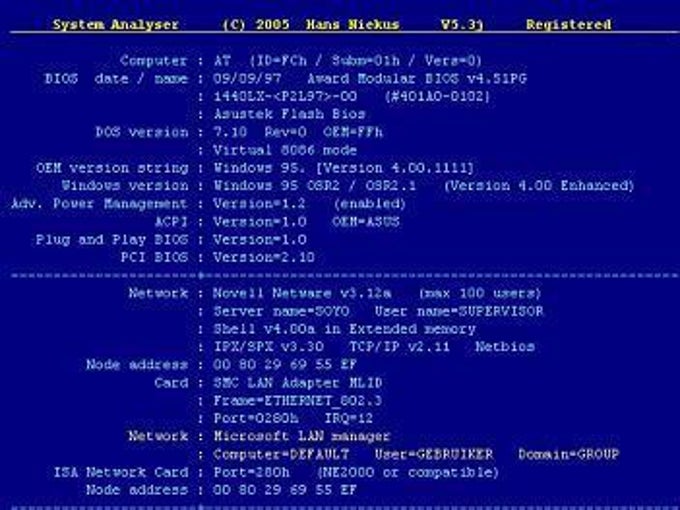 System Analyser System Analyser