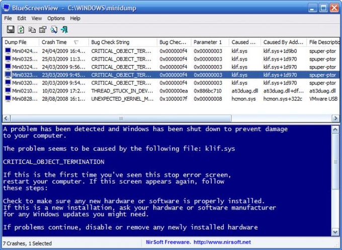 BlueScreenView BlueScreenView