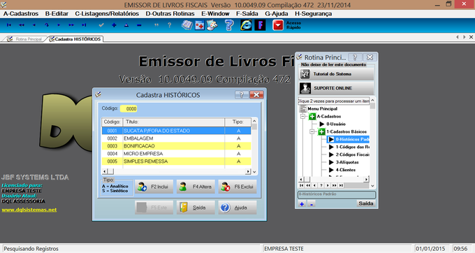 Emissor de Livros Fiscais Emissor de Livros Fiscais
