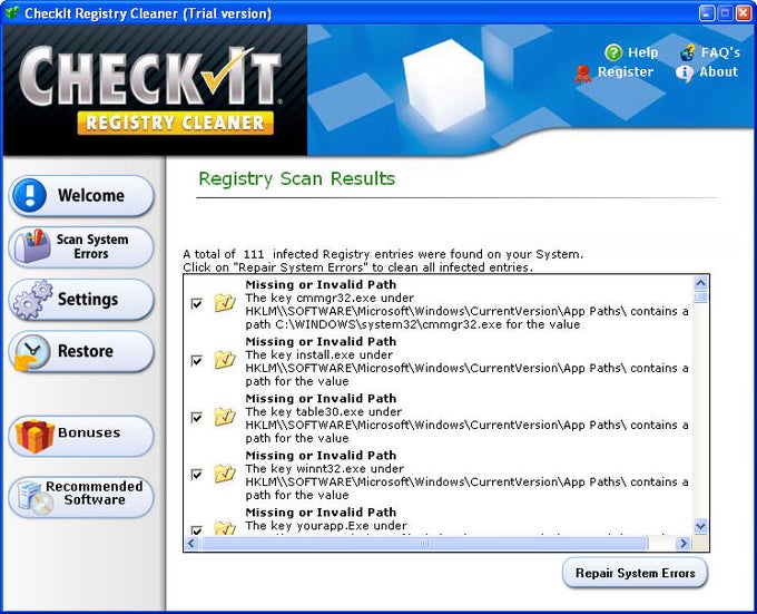 CheckIt Registry Cleaner CheckIt Registry Cleaner