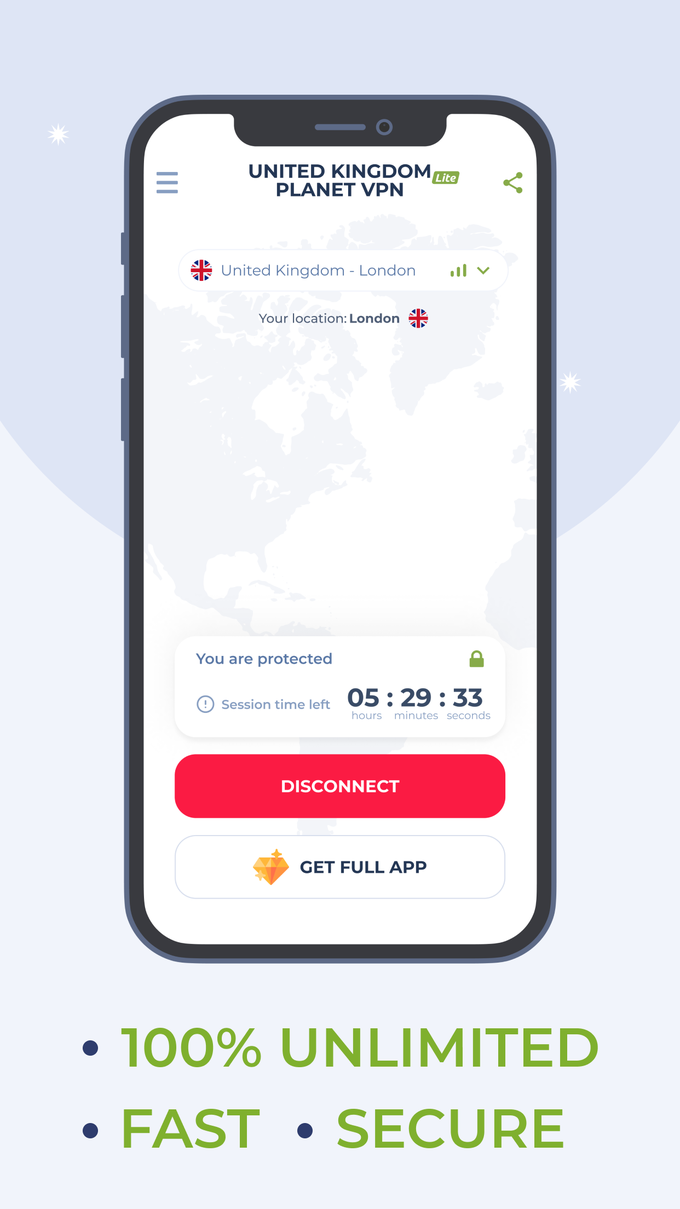 Free VPN UK для iPhone — Скачать