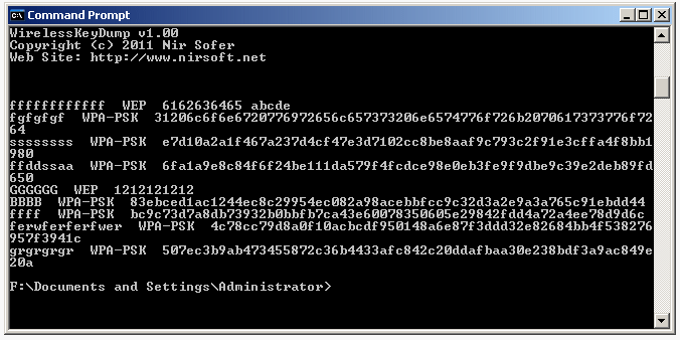 WirelessKeyDump WirelessKeyDump