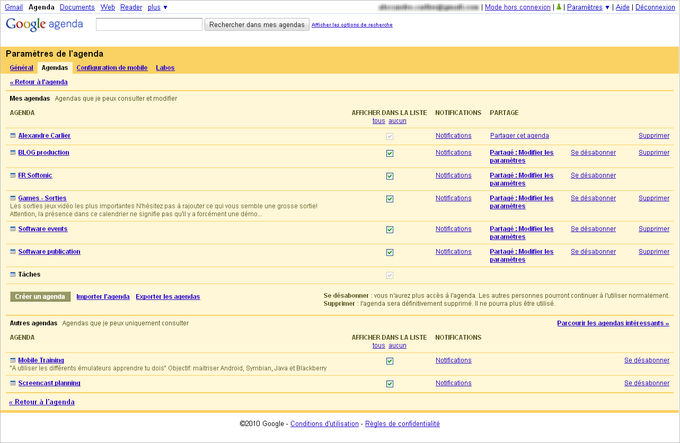 Google Agenda Google Agenda