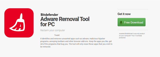 Bitdefender Adware Removal Tool for PC Bitdefender Adware Removal Tool for PC