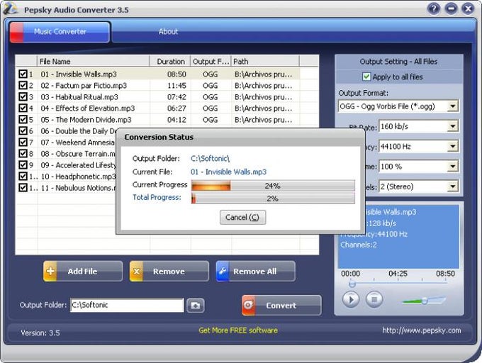 Pepsky Free Audio Converter Pepsky Free Audio Converter