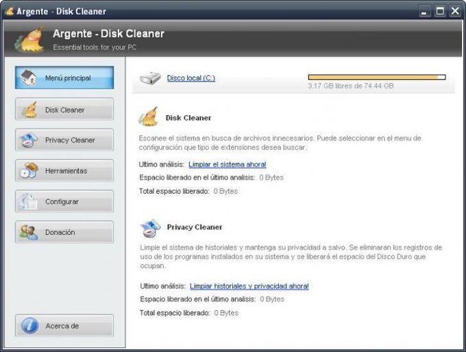 Argente - Disk Cleaner Argente - Disk Cleaner