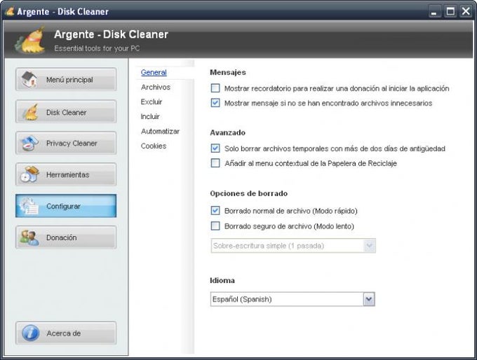 Argente - Disk Cleaner Argente - Disk Cleaner