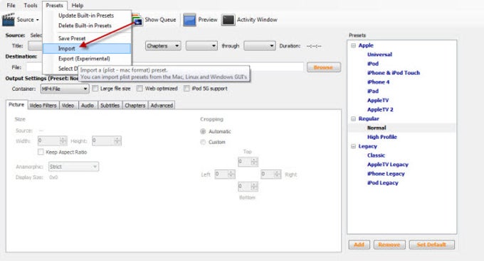 Handbrake preset for PlayStation Vita Handbrake preset for PlayStation Vita