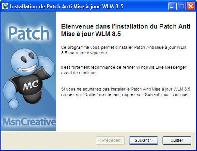 Anti-Update Patch for Windows Live Messenger 8.5 Anti-Update Patch for Windows Live Messenger 8.5
