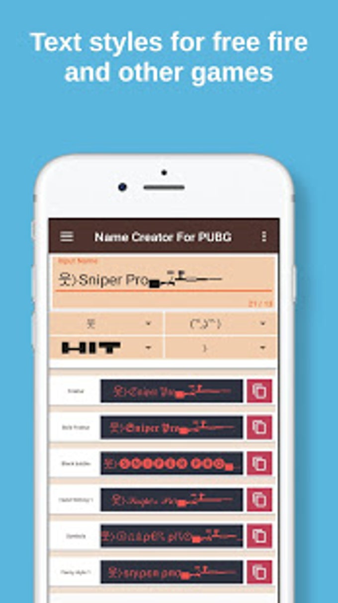 Name creator for pubg для Android — Скачать