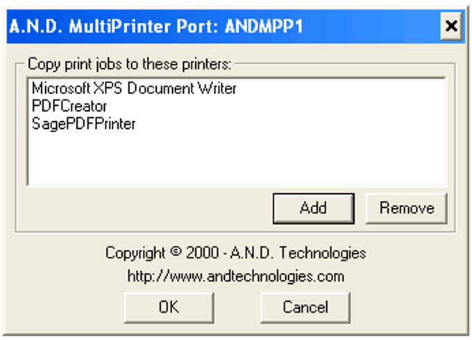 MultiPrinter Port MultiPrinter Port