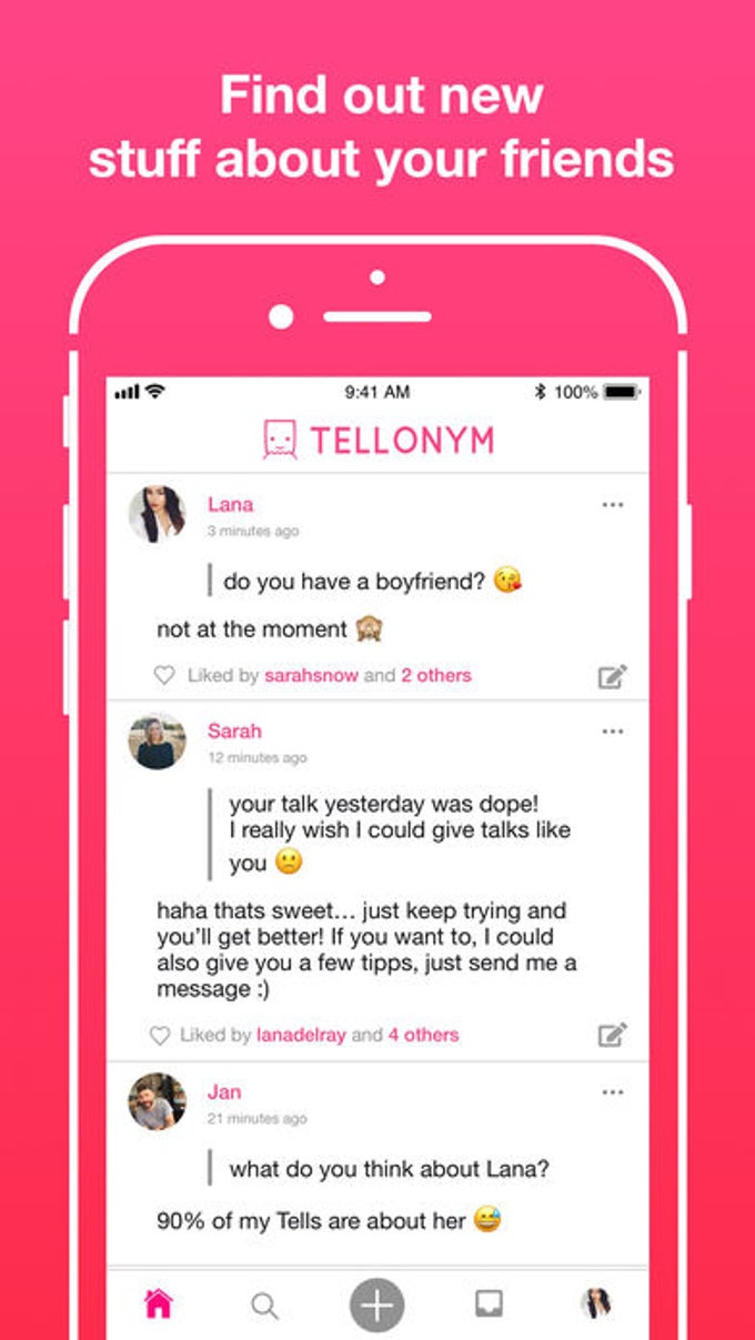 Tellonym Honest QA Feedback para iPhone Download