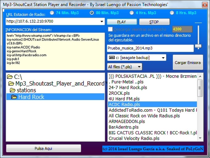 Mp3-Shoutcast Station Player and Recorder Mp3-Shoutcast Station Player and Recorder