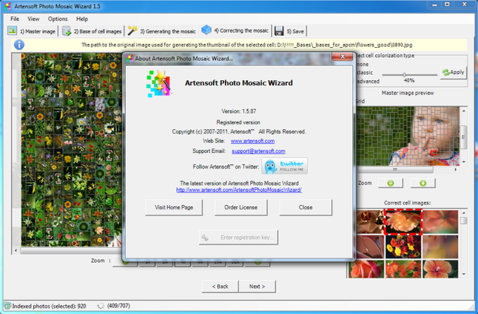 Artensoft Photo Mosaic Wizard Artensoft Photo Mosaic Wizard