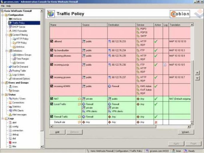 Kerio winroute firewall настройка