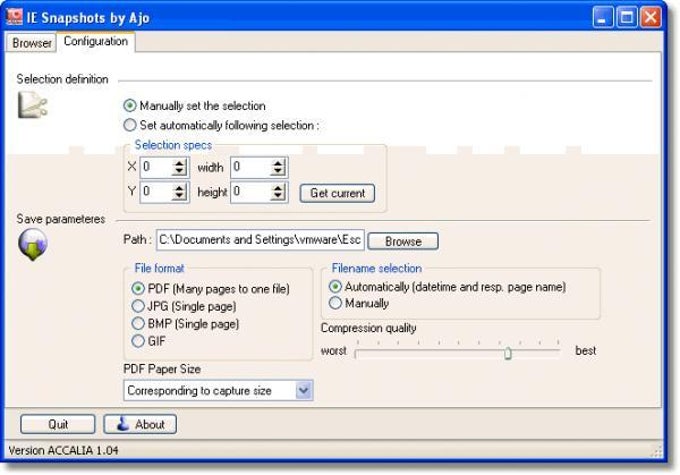 IE Snapshot IE Snapshot