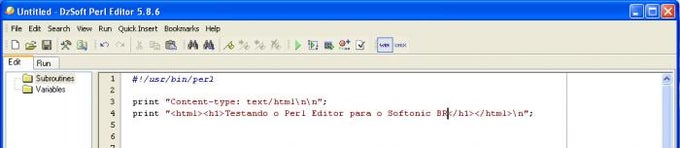 DzSoft Perl Editor