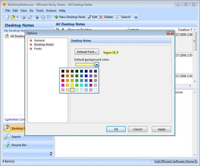 Efficient Sticky Notes Efficient Sticky Notes