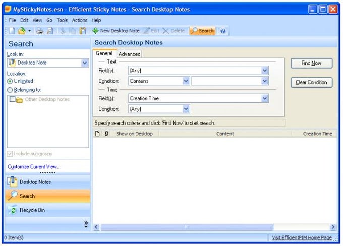 Efficient Sticky Notes Efficient Sticky Notes