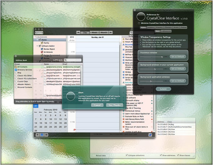 CrystalClear Interface CrystalClear Interface