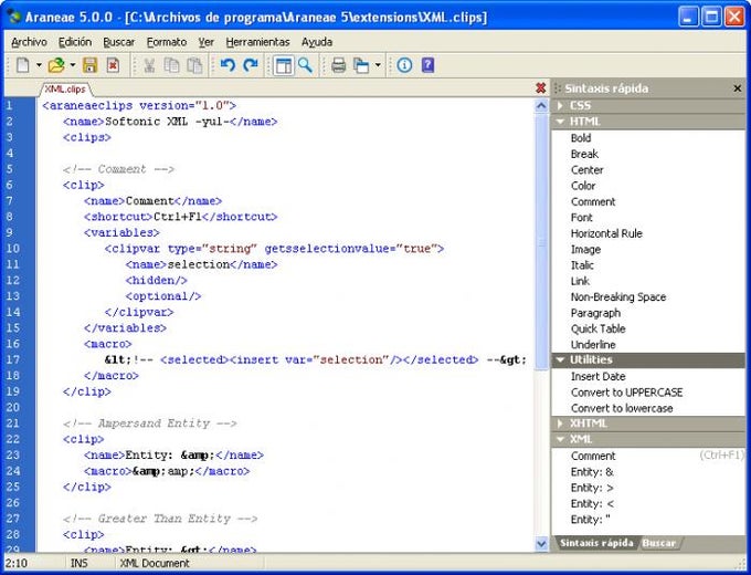 Araneae Text Editor Araneae Text Editor