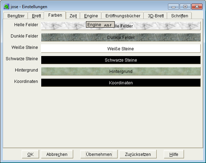 Farbeinstellungen Farbeinstellungen