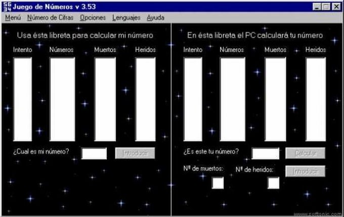 Juego de Numeros Juego de Numeros