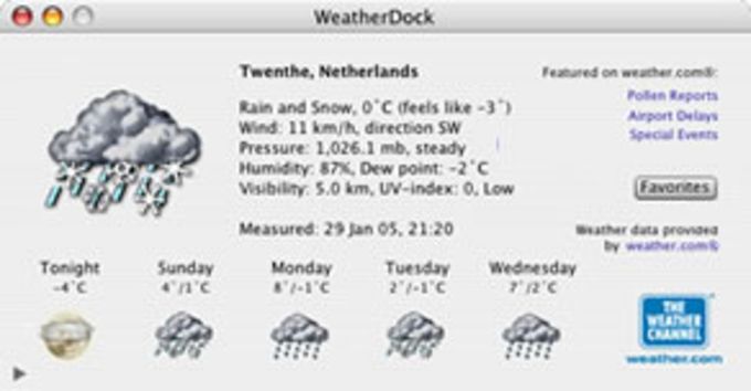 problems with weatherbug for mac