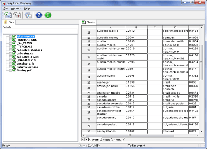 ms excel data recovery software free download