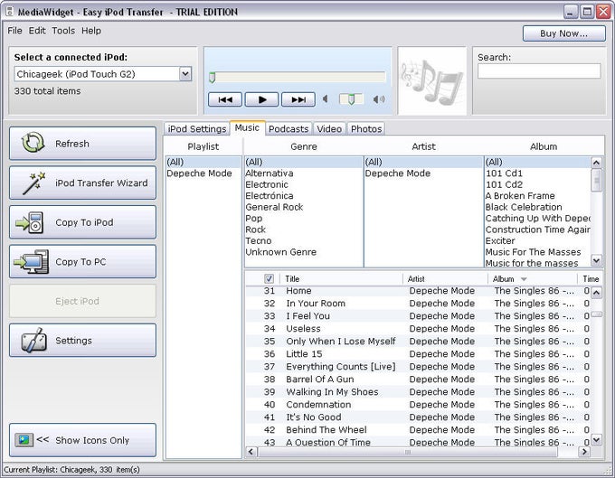 MediaWidget - Easy iPod Transfer MediaWidget - Easy iPod Transfer