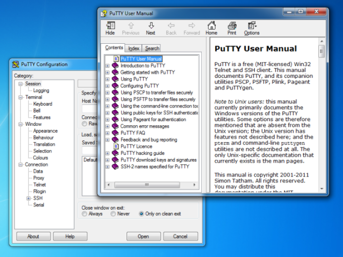 download putty portable windows 7