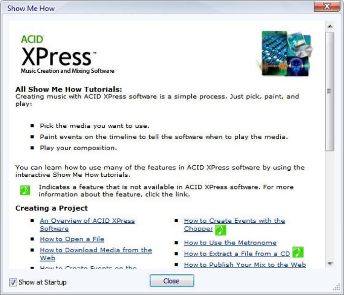 Sony ACID XPress Sony ACID XPress