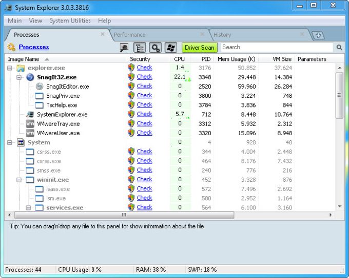 free instal Process Explorer 17.05