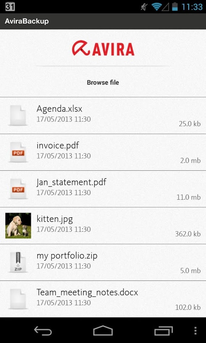 Avira Secure Backup Avira Secure Backup