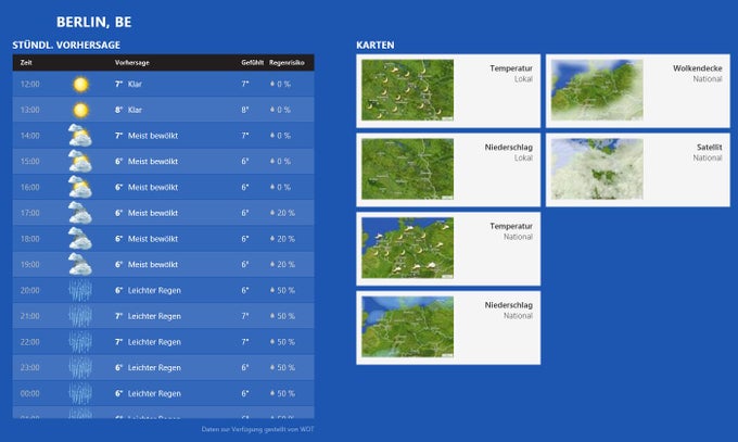 Wetter für Windows 10 Wetter für Windows 10