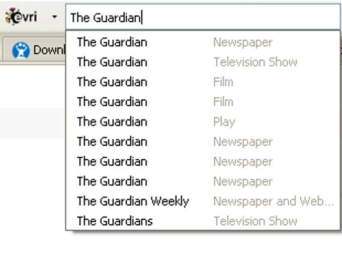 Evri Toolbar IE Evri Toolbar IE